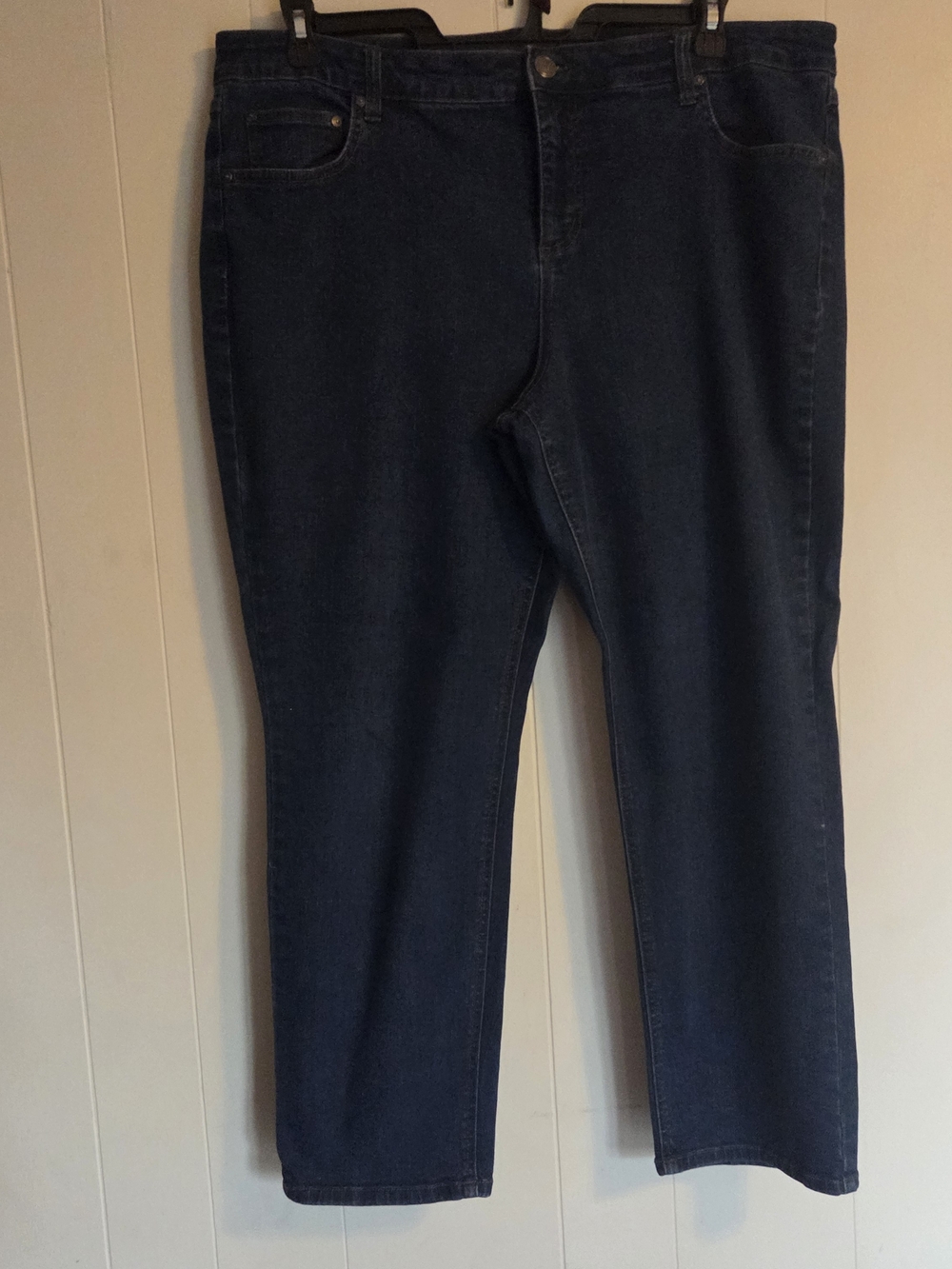 Terra & Sky Dark Blue Straight Leg Women's Jeans 18w Petite